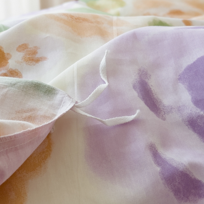 91家纺网 家纺一手货源 找家纺 2024新款印花小清新全棉四件套 莫奈印象