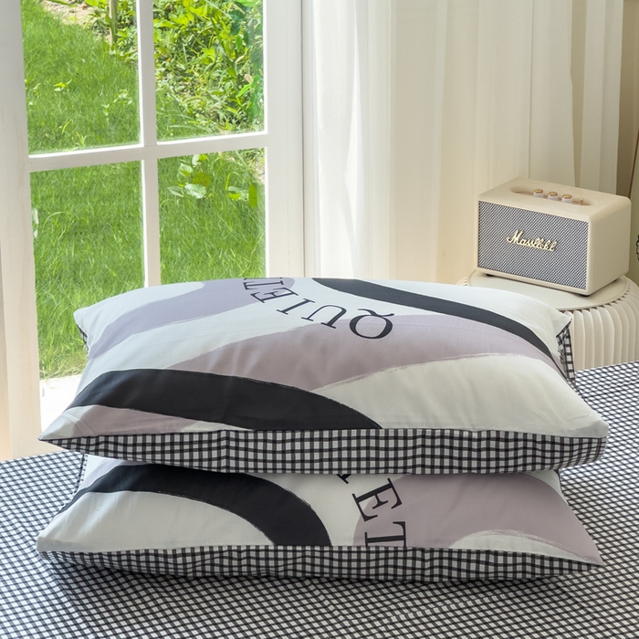 91家纺网 家纺一手货源 找家纺 2024新款印花小清新全棉四件套 时尚空间