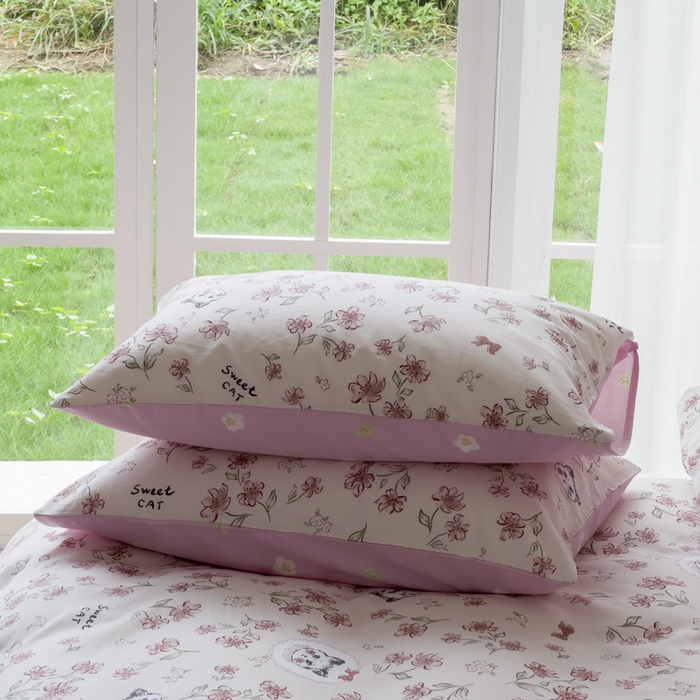 91家纺网 家纺一手货源 找家纺 2024新款印花小清新全棉四件套 露西庄园