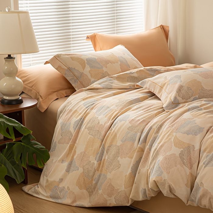 91家纺网 家纺一手货源 找家纺 左右家纺 2024秋冬新款全棉磨毛印花四件套 秋昭