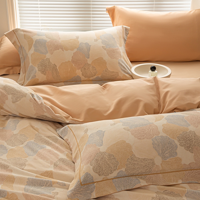 91家纺网 家纺一手货源 找家纺 左右家纺 2024秋冬新款全棉磨毛印花四件套 秋昭