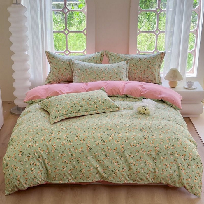 91家纺网 家纺一手货源 找家纺 禧多家纺 2024新款亲肤云锦棉四件套 初夏