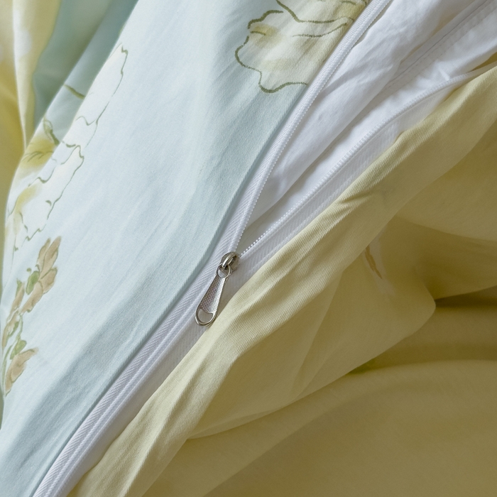 91家纺网 家纺一手货源 找家纺 2024新款印花小清新全棉四件套 花想容