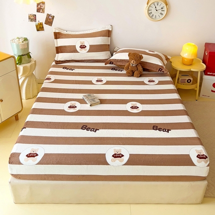 91家纺网 家纺一手货源 找家纺 （总）大柏树 2025新款A类高克重亲肤舒适牛奶绒印花四件套-单床笠可定制