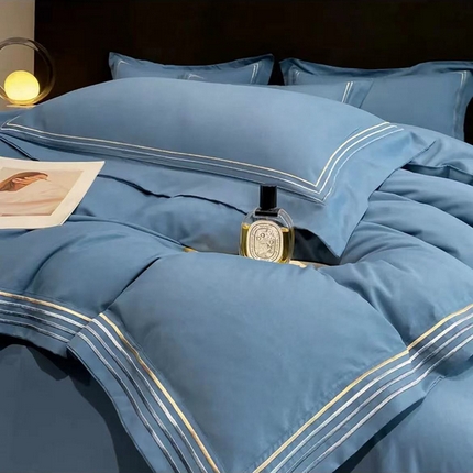 91家纺网 家纺一手货源 找家纺 （总）禧多家纺 2024新款水洗棉轻奢绣花四件套