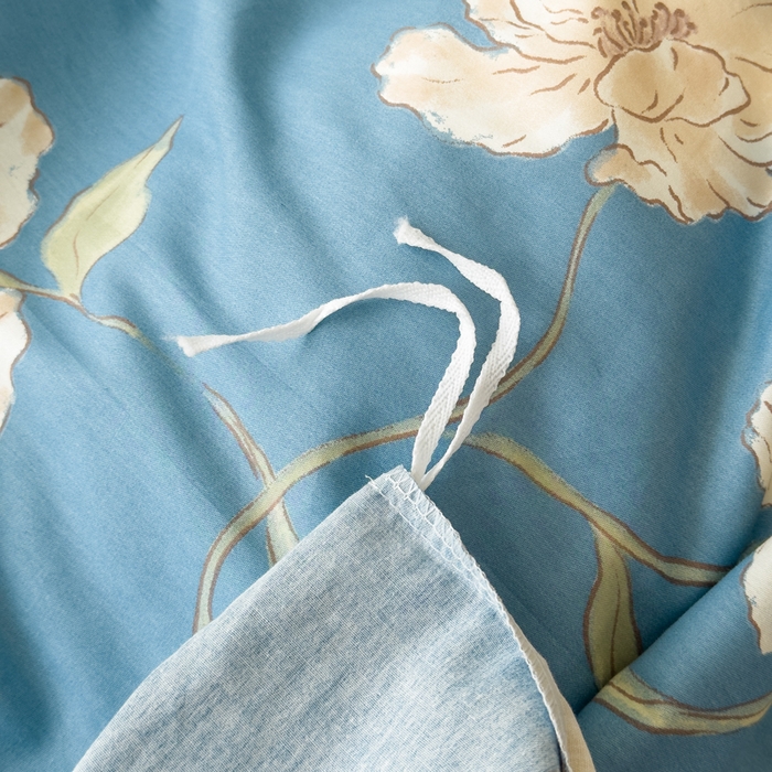 91家纺网 家纺一手货源 找家纺 2024新款印花小清新全棉四件套 知秋