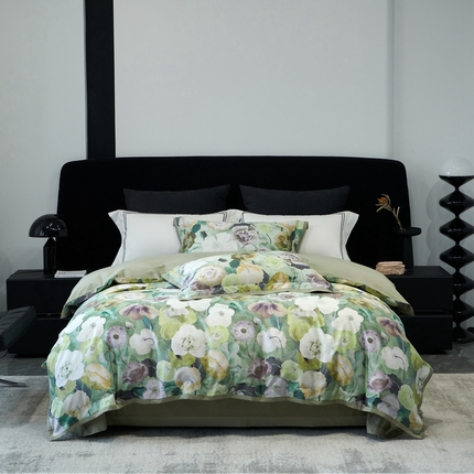 91家纺网 家纺一手货源 找家纺 （总）阿那亚 2024新款100支长绒棉四件套数码印花四件套全棉四件套(控价378/398)