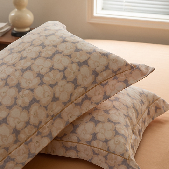 91家纺网 家纺一手货源 找家纺 左右家纺 2024秋冬新款全棉磨毛印花四件套 香茗