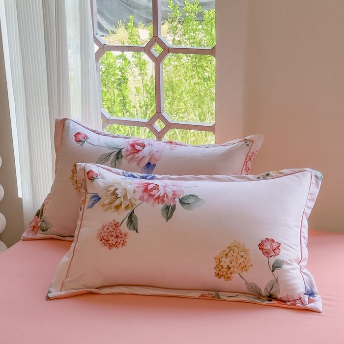 91家纺网 家纺一手货源 找家纺 禧多家纺 2024新款亲肤云锦棉四件套 绽放