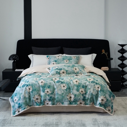 91家纺网 家纺一手货源 找家纺 （总）阿那亚 2024新款100支长绒棉四件套数码印花四件套全棉四件套(控价378/398)