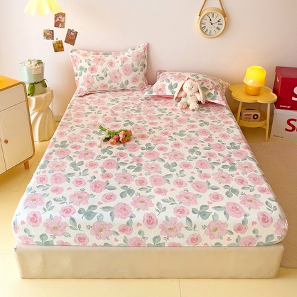 91家纺网 家纺一手货源 找家纺 （总）大柏树 2025新款A类高克重亲肤舒适牛奶绒印花四件套-单床笠可定制