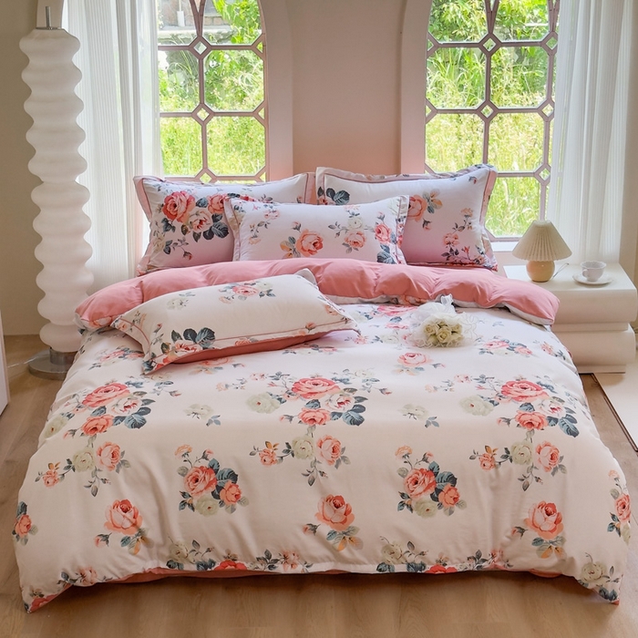 91家纺网 家纺一手货源 找家纺 禧多家纺 2024新款亲肤云锦棉四件套 芭提雅