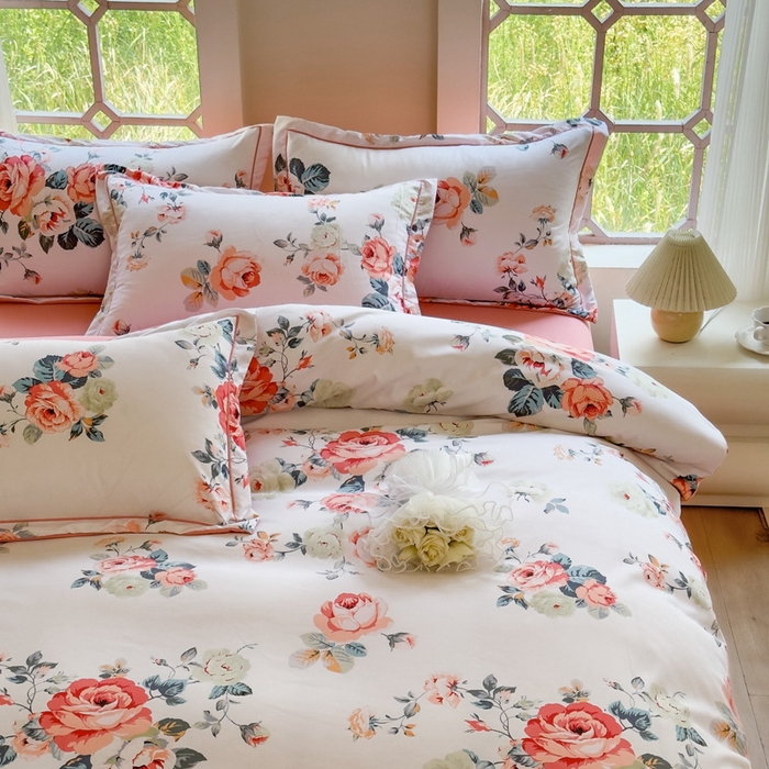 91家纺网 家纺一手货源 找家纺 禧多家纺 2024新款亲肤云锦棉四件套 芭提雅