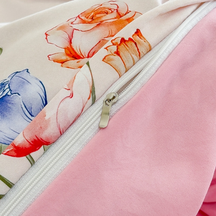 91家纺网 家纺一手货源 找家纺 禧多家纺 2024新款亲肤云锦棉四件套 缤纷玫瑰