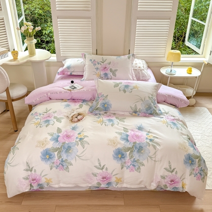 91家纺网 家纺一手货源 找家纺 （总）凌鼎 2025新款13070全棉印花款四件套