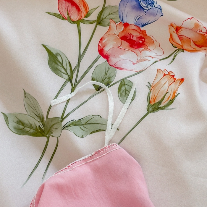 91家纺网 家纺一手货源 找家纺 禧多家纺 2024新款亲肤云锦棉四件套 缤纷玫瑰