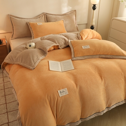 91家纺网 家纺一手货源 找家纺 （总）2025新款A类加厚牛奶绒大包边系列-单被套