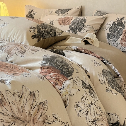 91家纺网 家纺一手货源 找家纺 （总）琪格格纺织 2024新款原棉磨毛四件套系列