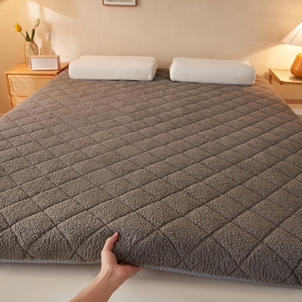 91家纺网 家纺一手货源 找家纺 （总）一禾 2025新款羊羔绒学生床垫垫子