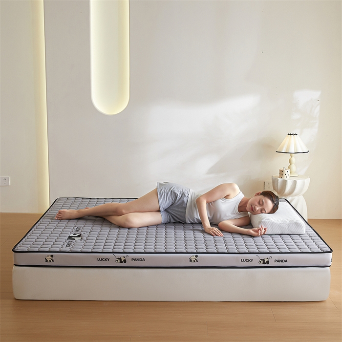 91家纺网 家纺一手货源 找家纺 鑫钰 2024秋冬新款立体乳胶加厚海绵床垫 立体边-趴趴熊猫-相思灰-