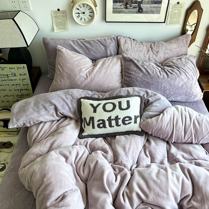 91家纺网 家纺一手货源 找家纺 （总）原素 2024高级感双拼牛奶绒四件套