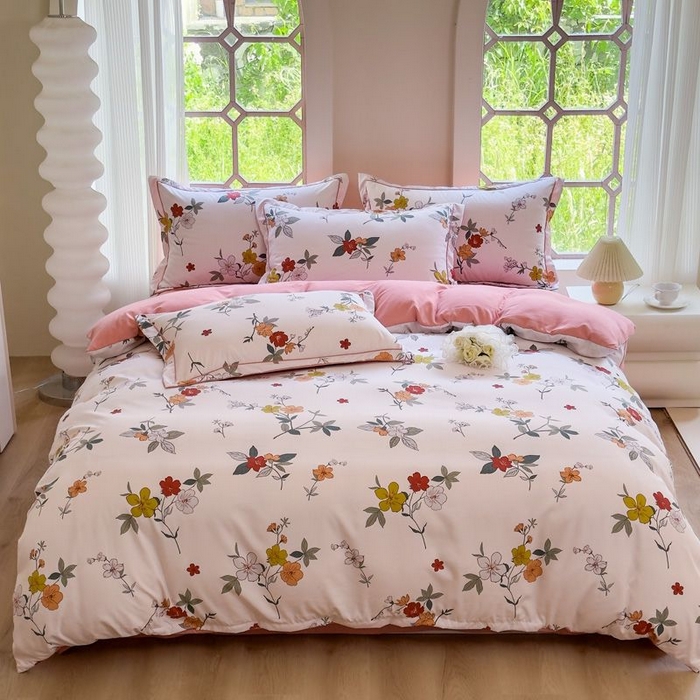 91家纺网 家纺一手货源 找家纺 禧多家纺 2024新款亲肤云锦棉四件套 知夏