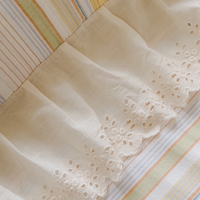 91家纺网 家纺一手货源 找家纺 久典家居 2024新款A类法式全棉色织水洗棉床盖四件套 沐妍黄