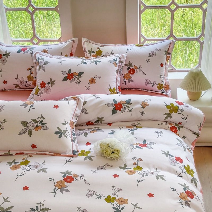 91家纺网 家纺一手货源 找家纺 禧多家纺 2024新款亲肤云锦棉四件套 知夏