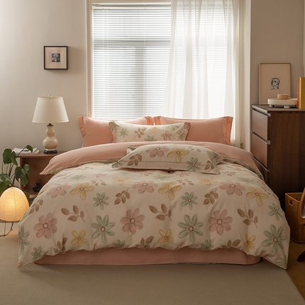 91家纺网 家纺一手货源 找家纺 （总）左右家纺 2024秋冬新款全棉磨毛印花四件套