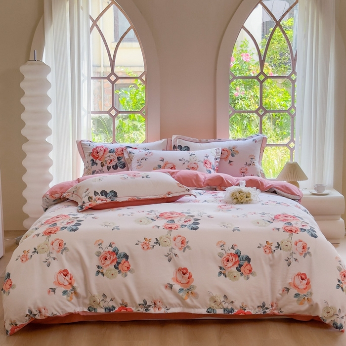 91家纺网 家纺一手货源 找家纺 禧多家纺 2024新款亲肤云锦棉四件套 芭提雅