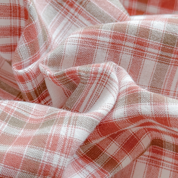 91家纺网 家纺一手货源 找家纺 久典家居 2024新款A类法式全棉色织水洗棉单床盖 可可粉