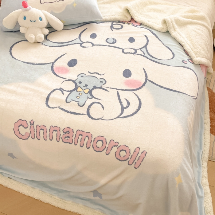 91家纺网 家纺一手货源 找家纺 金爱家 2024新款多功能牛奶绒羊羔绒毛毯毯子 羊羔绒-云朵玩偶大耳狗