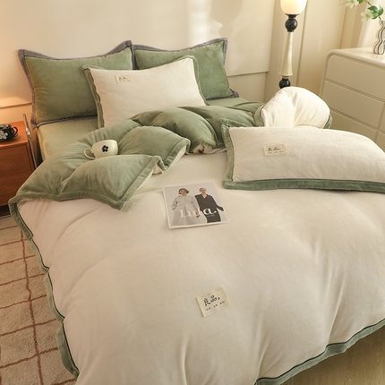 91家纺网 家纺一手货源 找家纺 （总）2025新款A类加厚牛奶绒大包边系列-单被套