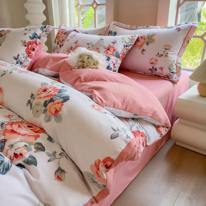 91家纺网 家纺一手货源 找家纺 禧多家纺 2024新款亲肤云锦棉四件套 芭提雅