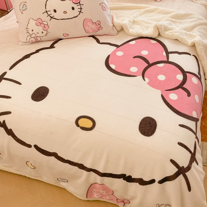 91家纺网 家纺一手货源 找家纺 金爱家 2024新款多功能牛奶绒羊羔绒毛毯毯子 羊羔绒-美美kt