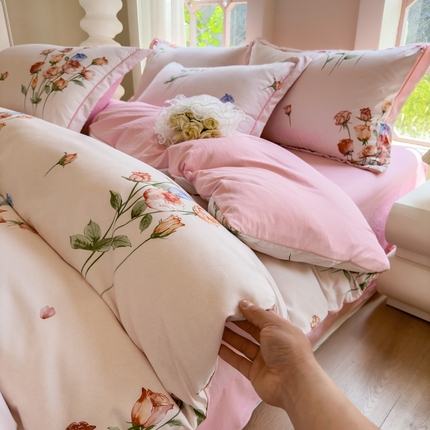 91家纺网 家纺一手货源 找家纺 （总）禧多家纺 2024新款亲肤云锦棉四件套