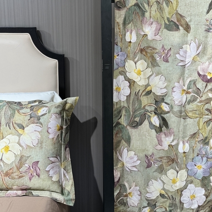 91家纺网 家纺一手货源 找家纺 阿那亚 2024新款100支长绒棉四件套数码印花四件套全棉四件套(控价378/398) 倾情粉