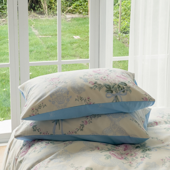 91家纺网 家纺一手货源 找家纺 2024新款印花小清新全棉四件套 玻璃如梦