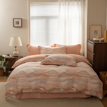 91家纺网 家纺一手货源 找家纺 （总）左右家纺 2024秋冬新款全棉磨毛印花四件套