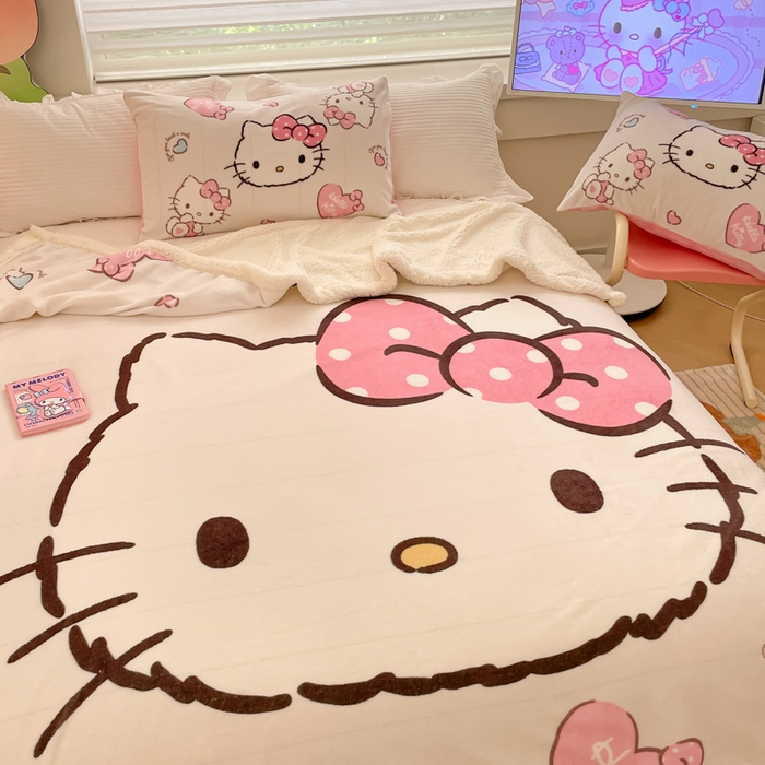 91家纺网 家纺一手货源 找家纺 金爱家 2024新款多功能牛奶绒羊羔绒毛毯毯子 羊羔绒-美美kt