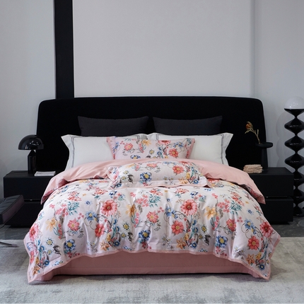 91家纺网 家纺一手货源 找家纺 （总）阿那亚 2024新款100支长绒棉四件套数码印花四件套全棉四件套(控价378/398)