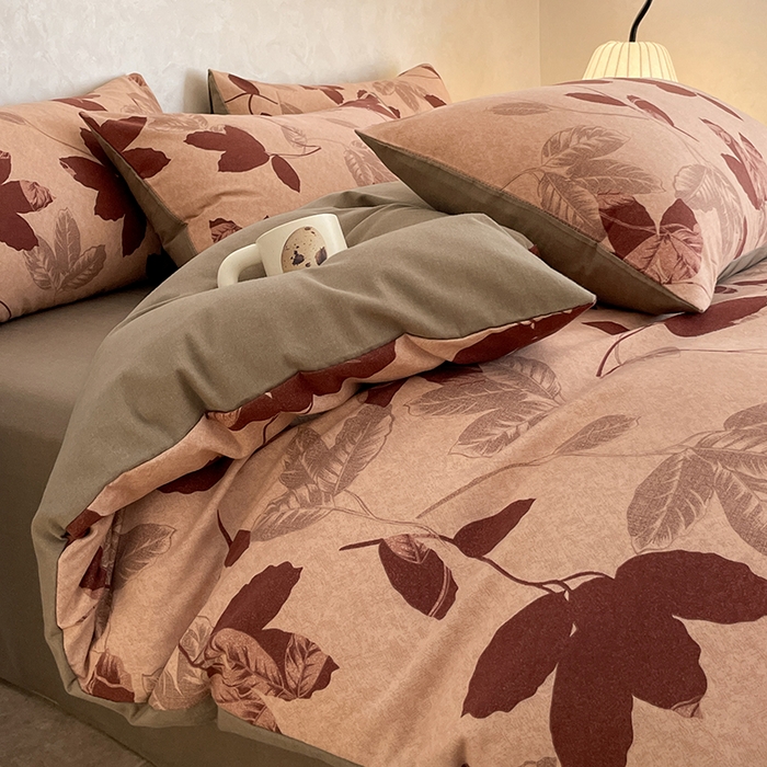 91家纺网 家纺一手货源 找家纺 琪格格纺织 2024新款原棉磨毛四件套系列 爱意浓