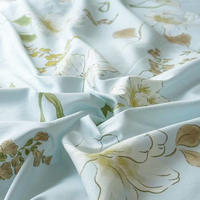 91家纺网 家纺一手货源 找家纺 2024新款印花小清新全棉四件套 花想容