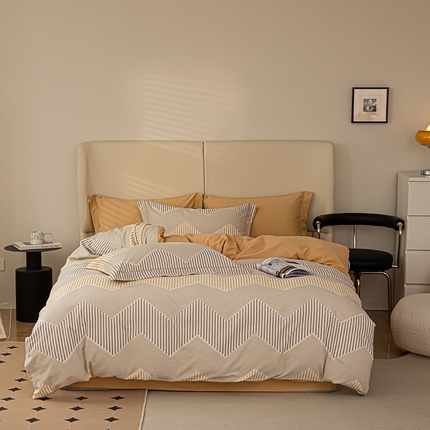 91家纺网 家纺一手货源 找家纺 （总）左右家纺 2024秋冬新款全棉磨毛印花四件套