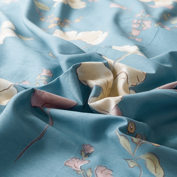 91家纺网 家纺一手货源 找家纺 2024新款印花小清新全棉四件套 知秋