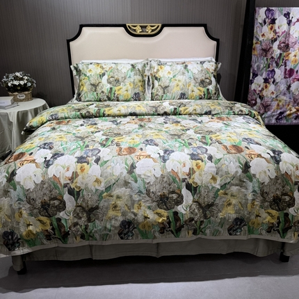 91家纺网 家纺一手货源 找家纺 （总）阿那亚 2024新款100支长绒棉四件套数码印花四件套全棉四件套(控价378/398)