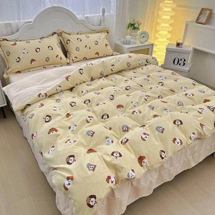 禧多家纺 2024新款亲肤云锦棉四件套 诺奇时光