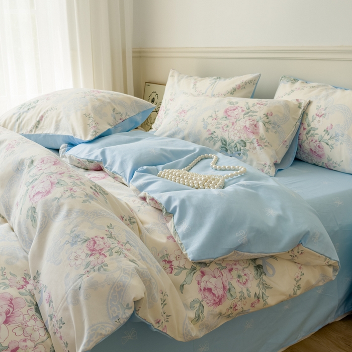 91家纺网 家纺一手货源 找家纺 （总）2024新款印花小清新全棉四件套