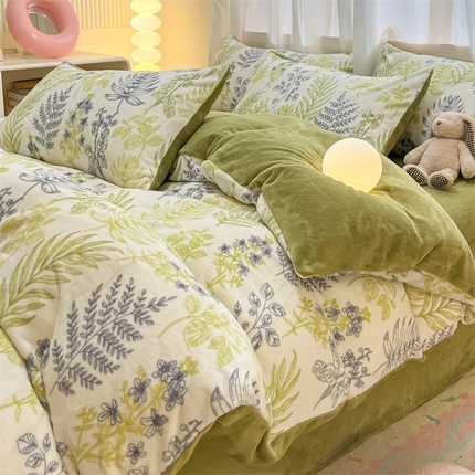 91家纺网 家纺一手货源 找家纺 （总）本制 2025新款B类牛奶绒印花四件套