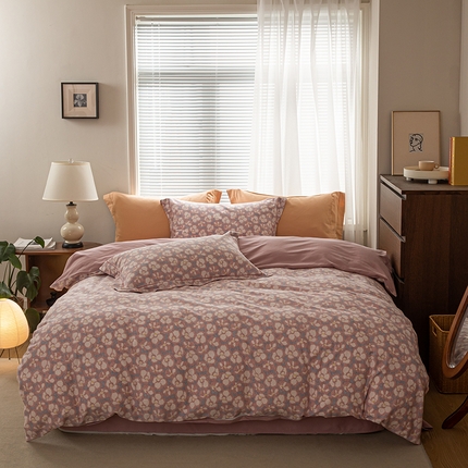 91家纺网 家纺一手货源 找家纺 （总）左右家纺 2024秋冬新款全棉磨毛印花四件套